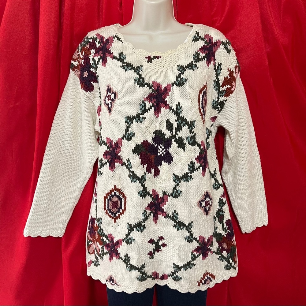 REFERENCE POINT Embroidered Cotton Sweater
